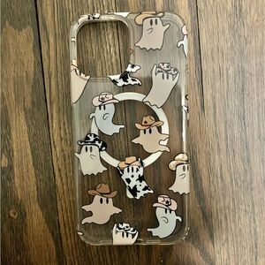 Velvet Caviar Ghost Cowboy Phone Case - Clear and Brown